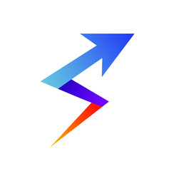 Fototapeta na wymiar Letter s arrow logo design