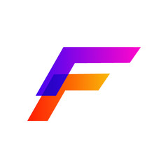 letter f logo design vector