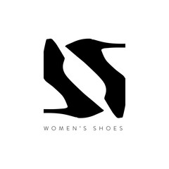 Women's shoes logo design vector template. BeautIful shoes logo