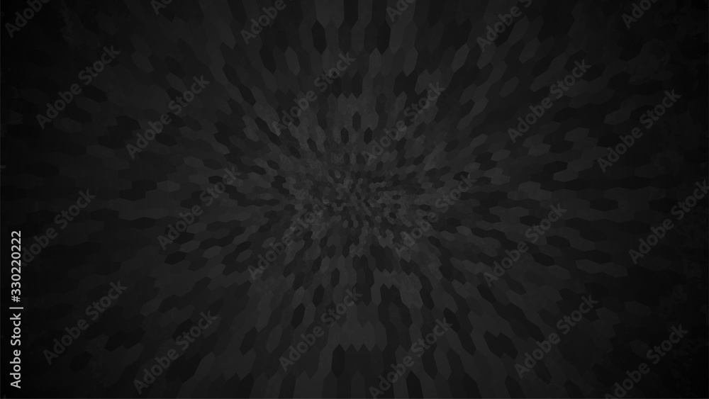 Poster black background. abstract motion pattern on dark gradient backdrop. vector illustration