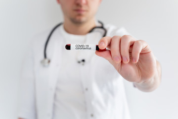 Coronavirus 2019-nCoV Blood Sample. sars Corona virus outbreaking. Epidemic virus Respiratory Syndrome. China