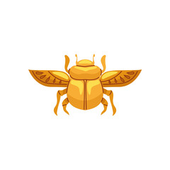 beetle egyptian symbol isolated icon