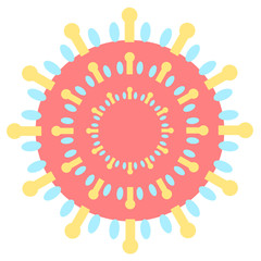 Vector illustration of dangerous corona virus 2019-NCOV causing COVID-19 disease
