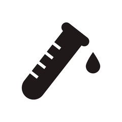 Test tube icon. Vector graphic illustration. Suitable for website design, logo, app, template, and ui. EPS 10.