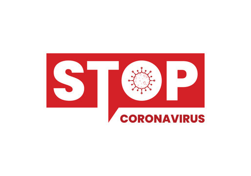 Coronavirus (Covid-19). Symbol of the fight against coronovirus. Stop virus sign. Coronovirus infection emblem flat vector illustration.