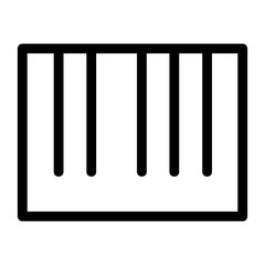 Piano icon. Music instrument, keyboard symbol illustration. Music concept for perfect mobile and web UI designs.