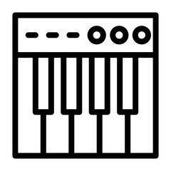 Piano icon. Music instrument, keyboard symbol illustration. Music concept for perfect mobile and web UI designs.