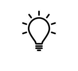 Bulb icon vector logo design template