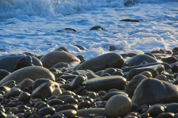 Rocks and surf