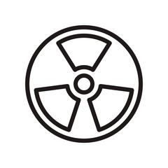 Fototapeta premium Radioactive icon. Vector graphic illustration. Suitable for website design, logo, app, template, and ui. EPS 10.