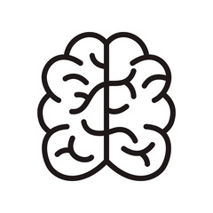 Obraz premium Brain icon. Vector graphic illustration. Suitable for website design, logo, app, template, and ui. EPS 10.