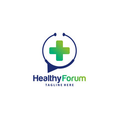 healthy forum logo icon vector isolated