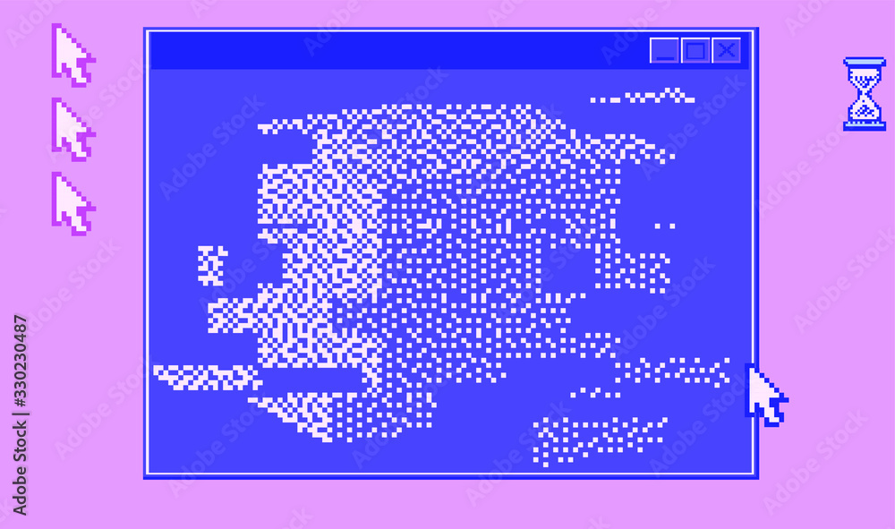 Fototapete Computer screen with Command-line interface or console terminal. Concept for ransomware or malware program.