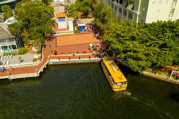 Fototapeta na wymiar Aerial photo water taxi Fort Lauderdale FL