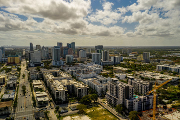 Fototapeta premium Aerial drone photo Downtown Fort Lauderdale Florida USA