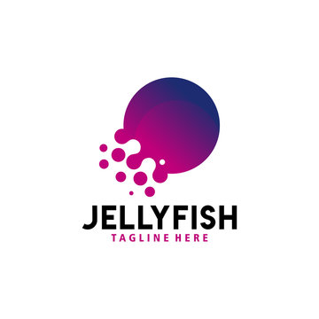jellyfish logo icon vector isolated