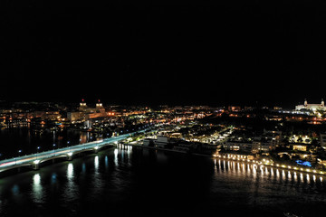 Fototapeta na wymiar Night aerial image West Palm Beach FL