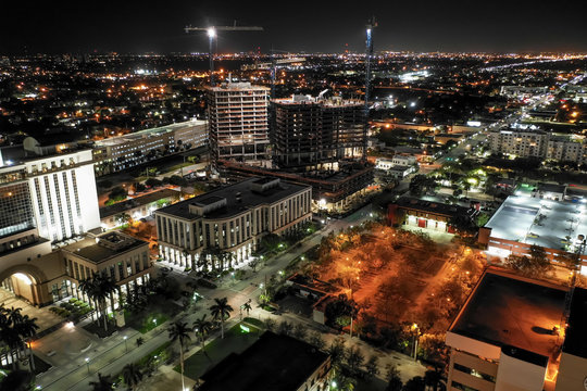 Construction Sites At Night West Palm Beach FL