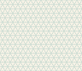Retro vintage hexagonal seamless pattern. Abstract endless geometric background. Simple minimalist wallpaper with small hexagons. Texture in soft pastel colors, beige and pale green. Vector design