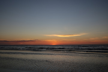 sunset on the beach