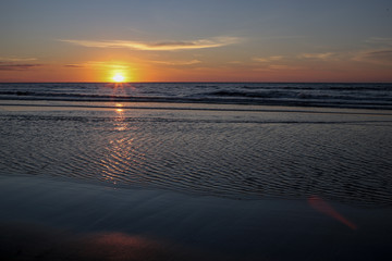 sunset on the beach