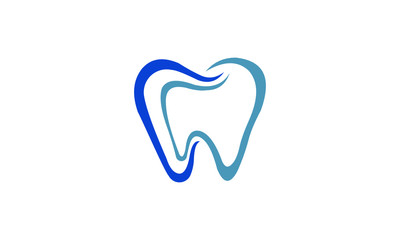 tooth on white background