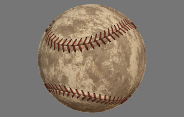 baseball on white background