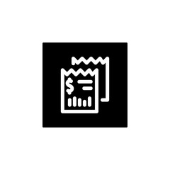 bill icon. business and finance icon. Perfect for application, web, logo and presentation template. icon design line inverted style