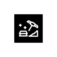 mining icon. business and finance icon. Perfect for application, web, logo and presentation template. icon design line inverted style