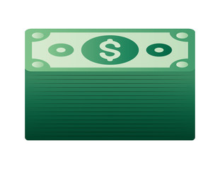 Isolated money bills vector design