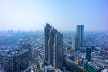 Fototapeta na wymiar 東京新宿　高層ビルからの風景