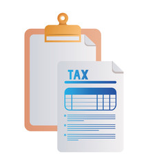 Isolated tax document vector design