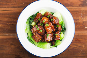 A plate of braised spareribs