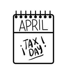tax day calendar vector design