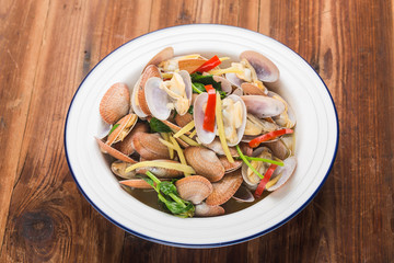 Stir Fried Clams with Roasted Chili paste