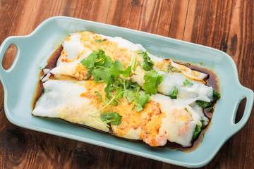 Chinese Food-The cantonese steamed vermicelli roll
