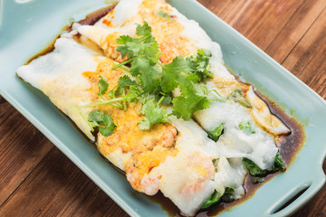 Chinese Food-The cantonese steamed vermicelli roll