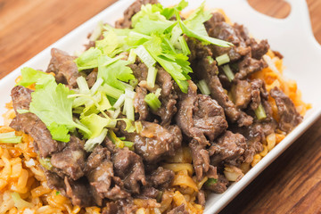 China delicacy-Fried rice noodles with beef