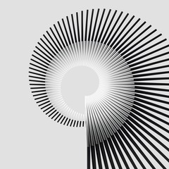 Abstract black slices. 3d rendering - illustration.