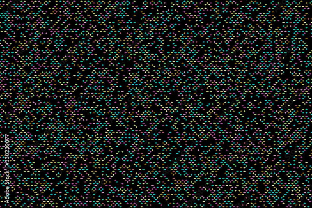 Poster Abstract multicolored image consisting of small rhombics.