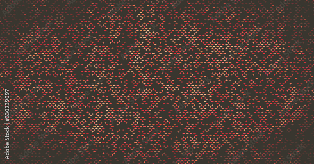 Poster Abstract multicolored image consisting of small rhombics.