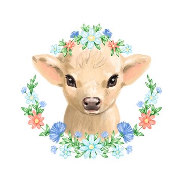 recommend clip art: Cow watercolor illustration. farms animal. Cute domestic pet