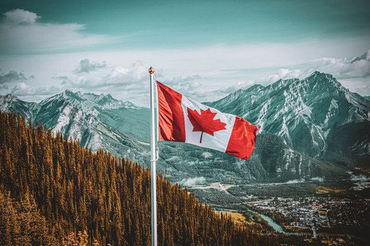 Canadian Flag Landscape