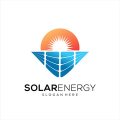 Sun solar energy logo design template. solar tech logo designs, Idea logo design inspiration