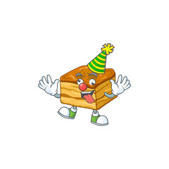 Cute and Funny Clown baklava presented in cartoon character design concept