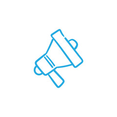 Megaphone doodle illustration, hand drawn loudspeaker vector icon.