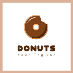 modern logo design template chocolate donuts tasty for your brand