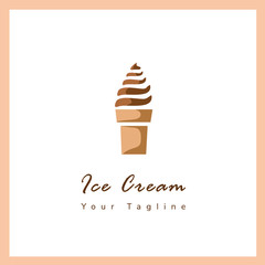 design logo chocolate ice cream template for your brand