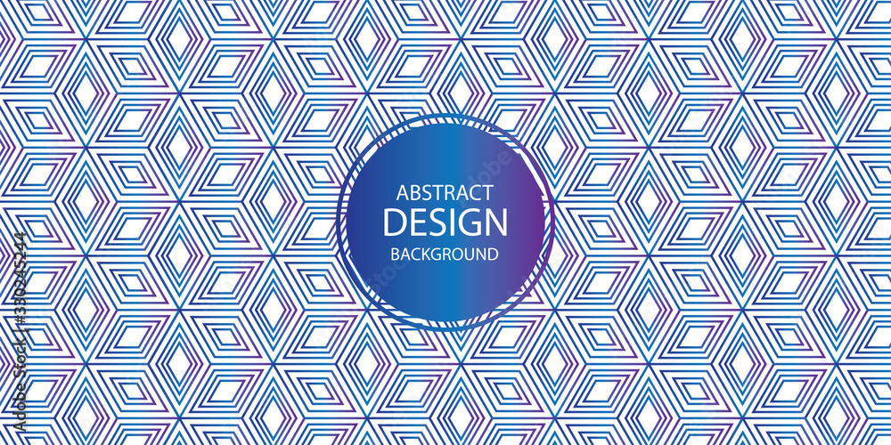 Poster geometric vector background. cube line shapes. optical illusion