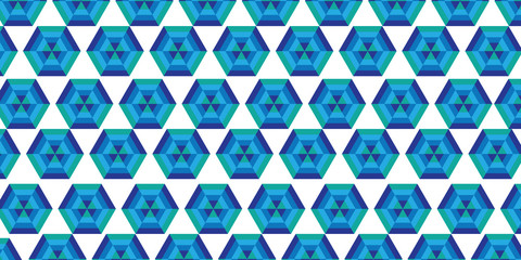 Seamless geometric pattern with hexagons